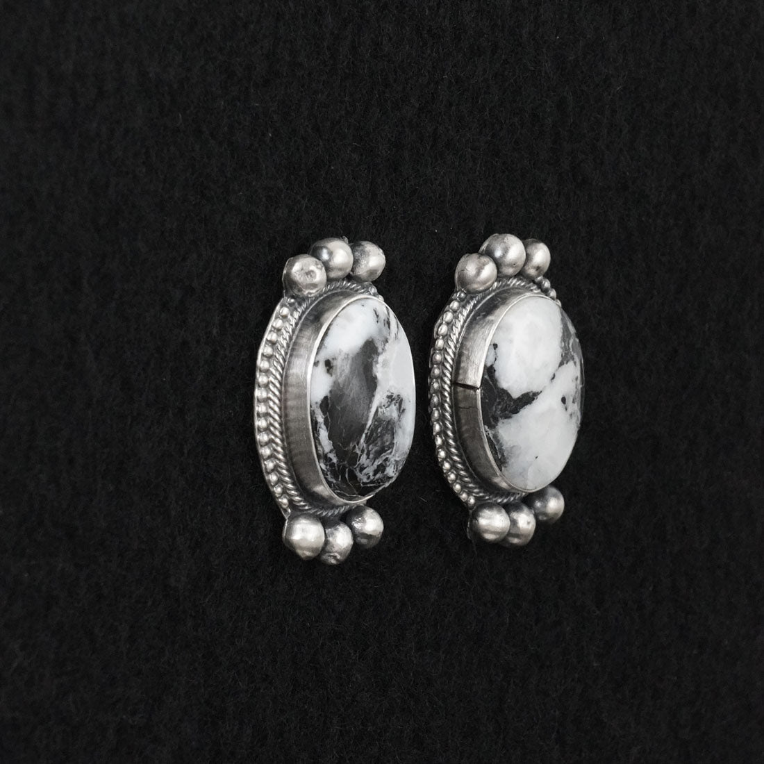 Darrin Livingston White Buffalo & Sterling Silver Squash Blossom Set