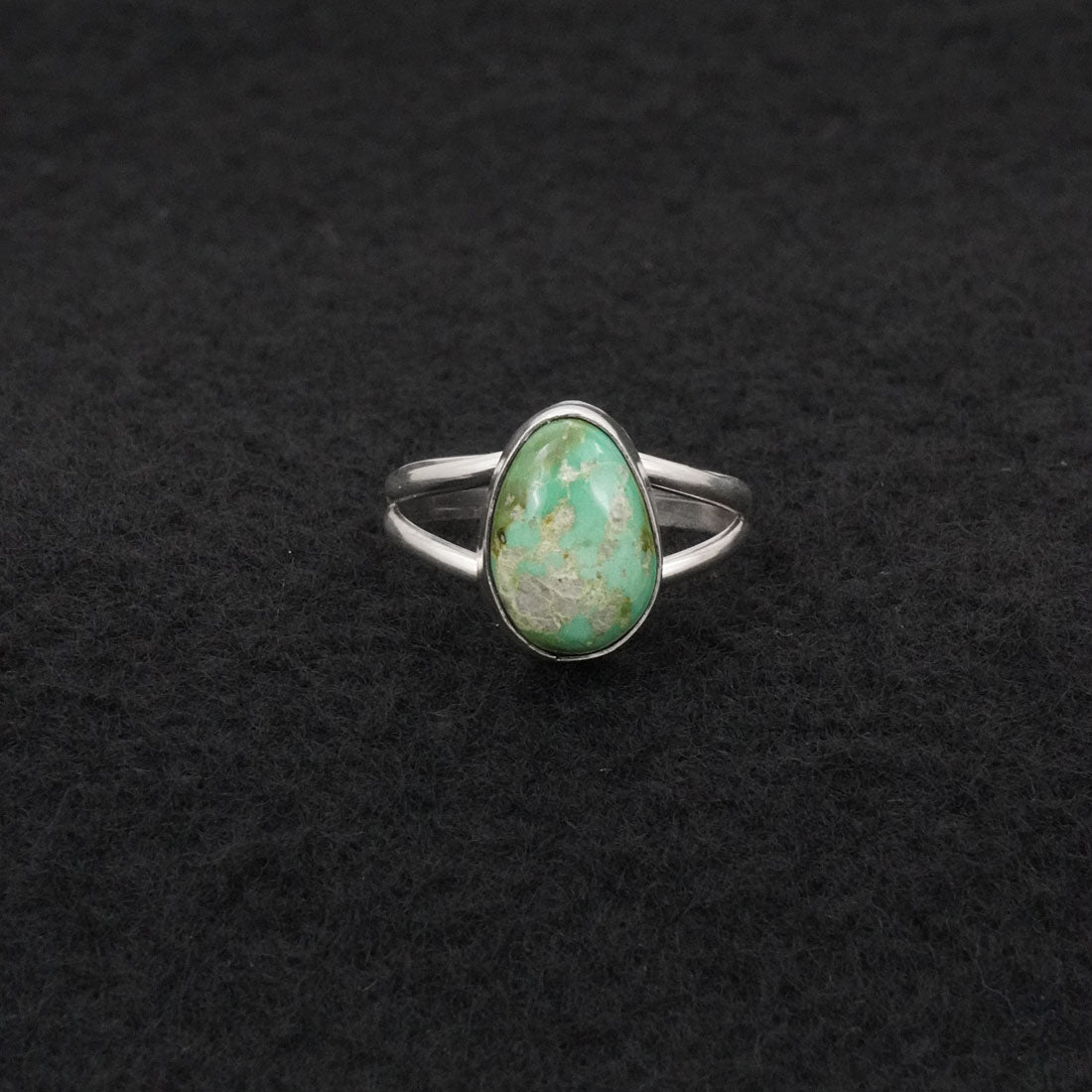 Rosemary Saunders Turquoise & Sterling Silver Ring Size 7.5