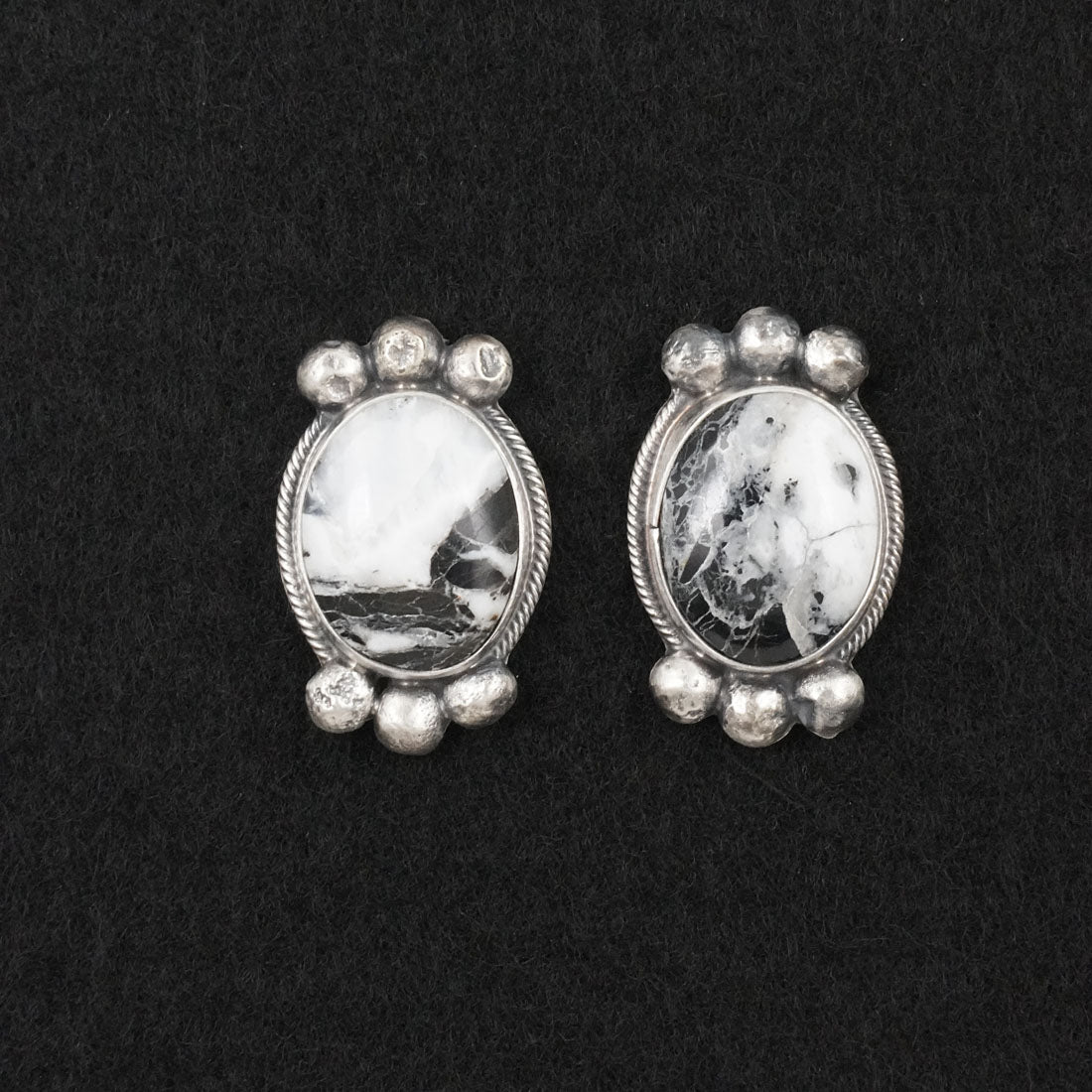 Darrin Livingston White Buffalo & Sterling Silver Squash Blossom Set