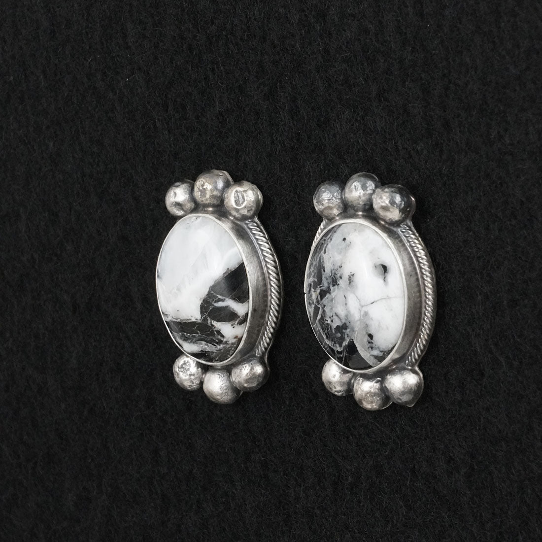Darrin Livingston White Buffalo & Sterling Silver Squash Blossom Set