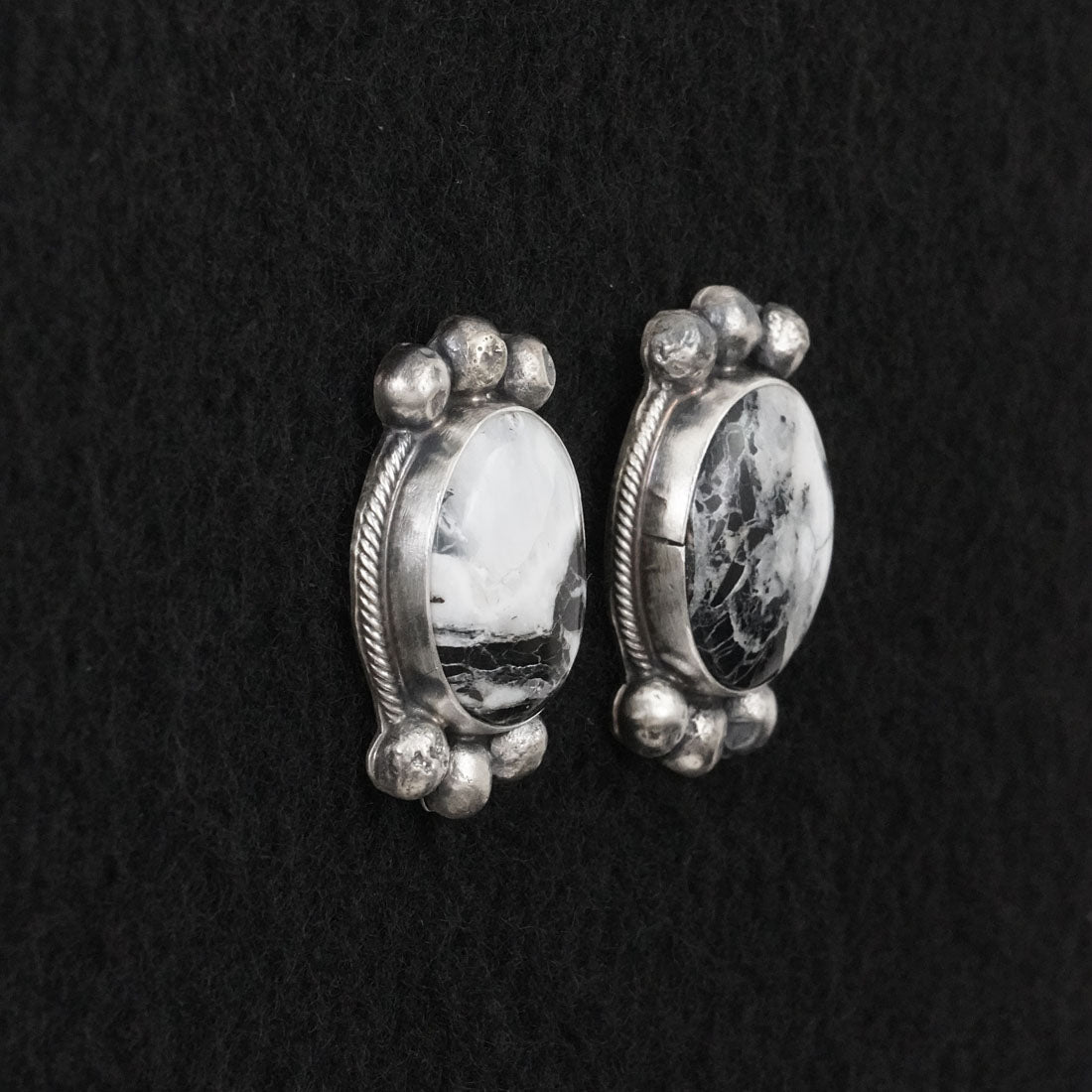 Darrin Livingston White Buffalo & Sterling Silver Squash Blossom Set