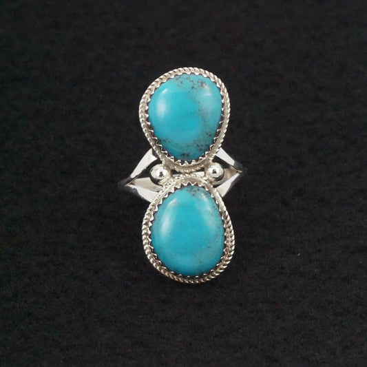 Ernest Hawthorne Turquoise & Sterling Silver Ring Size 7