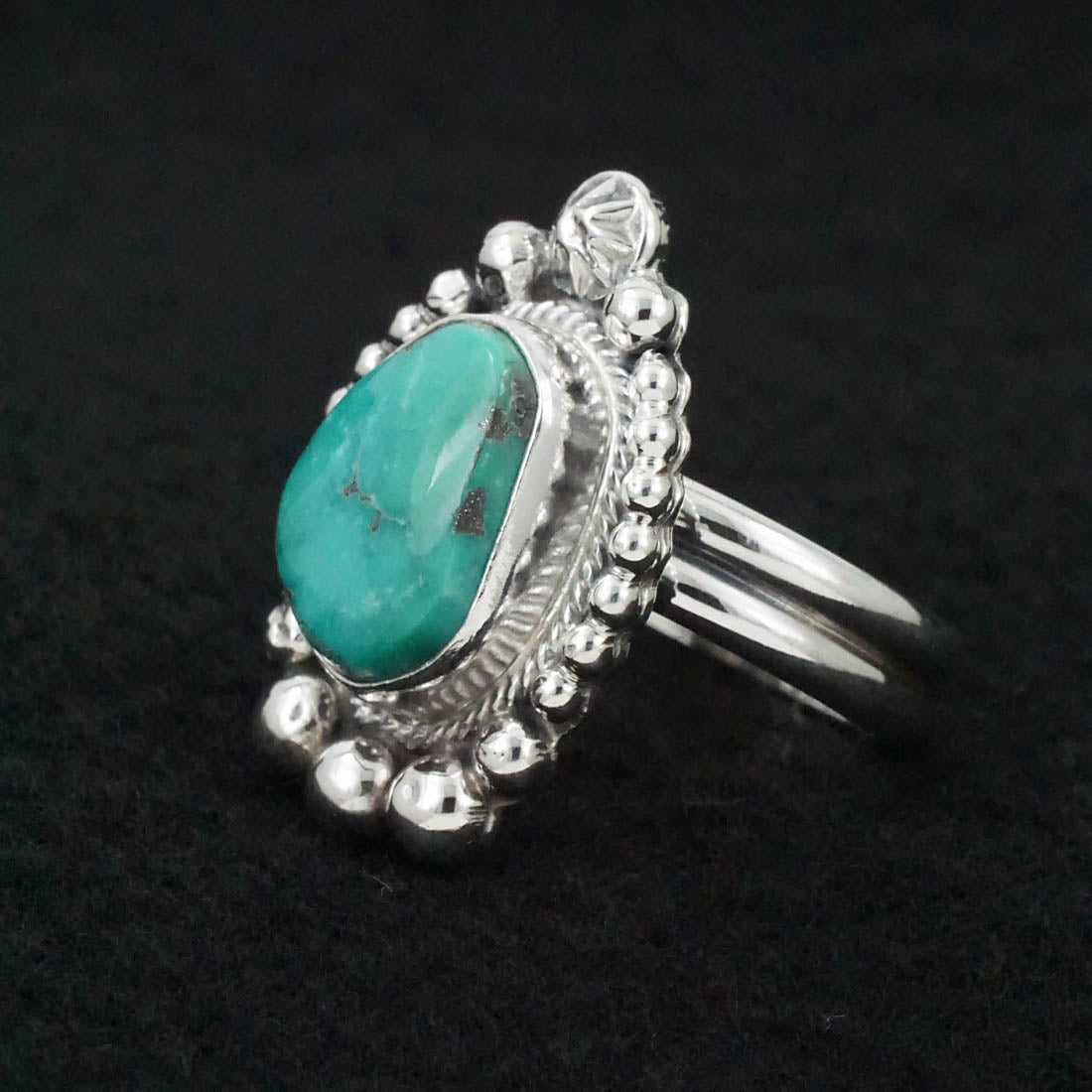 Randy Billy Turquoise & Sterling Silver Ring Size Adjustable