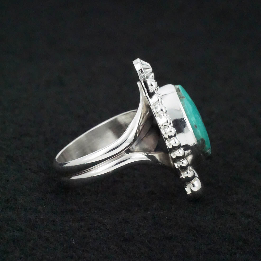 Randy Billy Turquoise & Sterling Silver Ring Size Adjustable