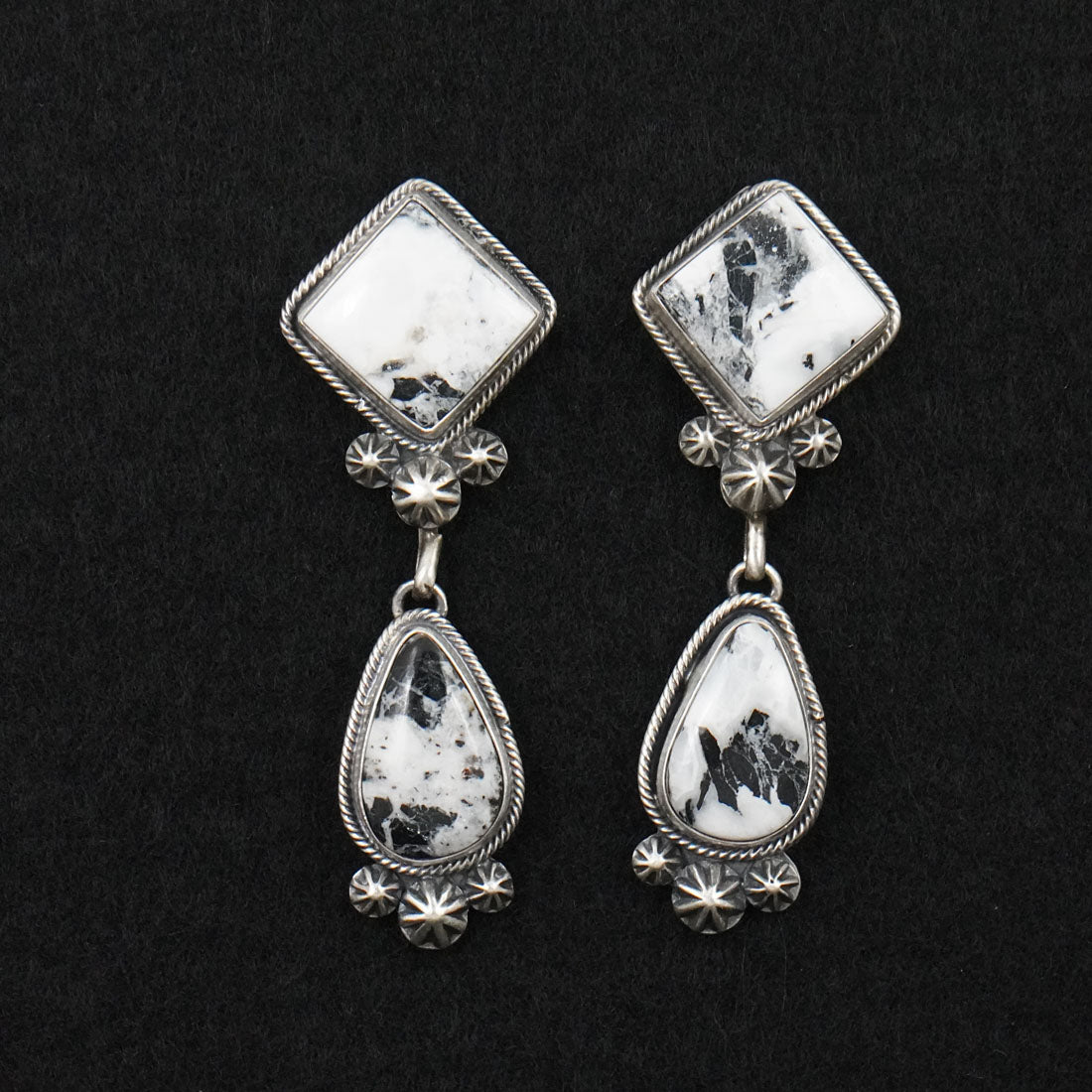 Paul Livingston White Buffalo & Sterling Silver Necklace Set