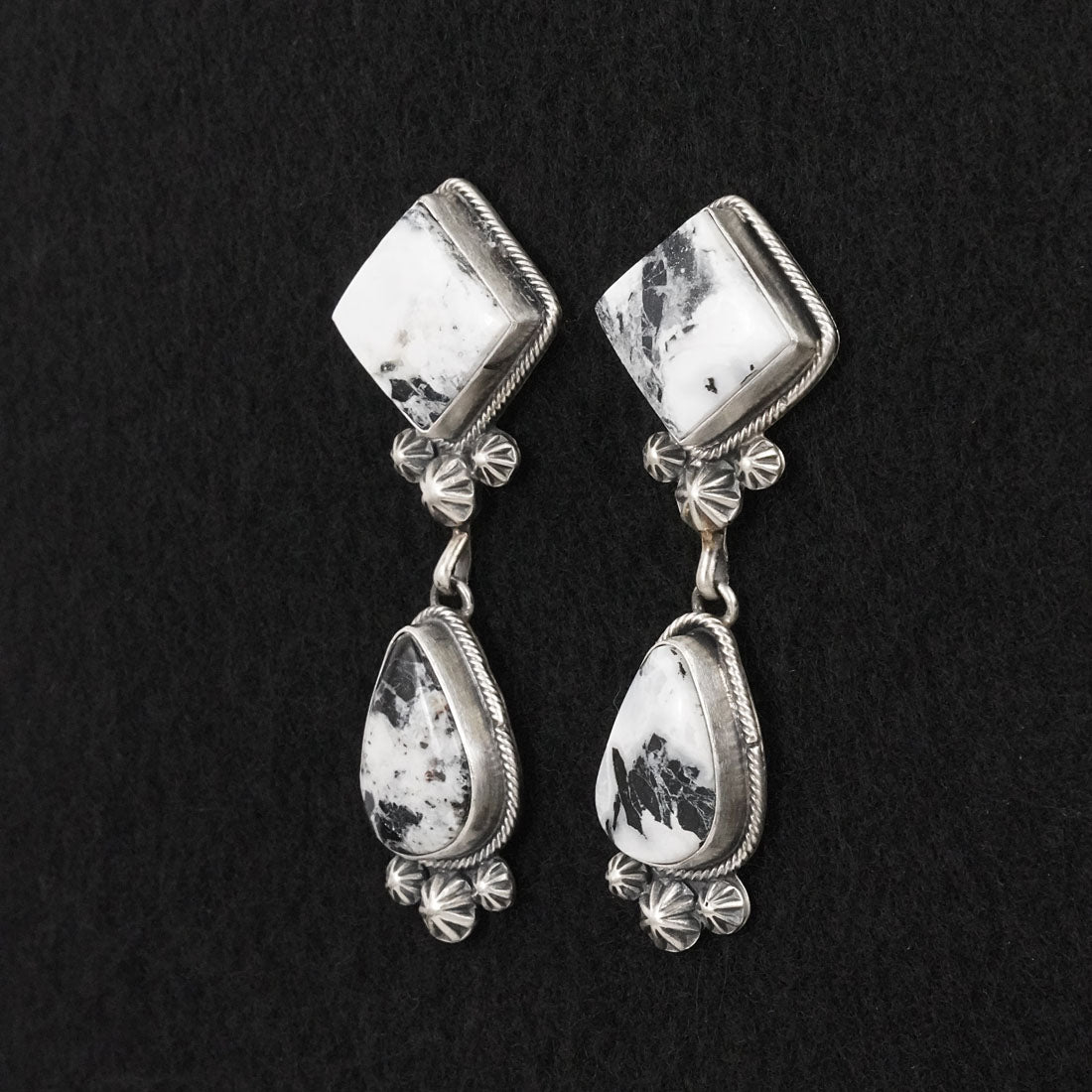 Paul Livingston White Buffalo & Sterling Silver Necklace Set