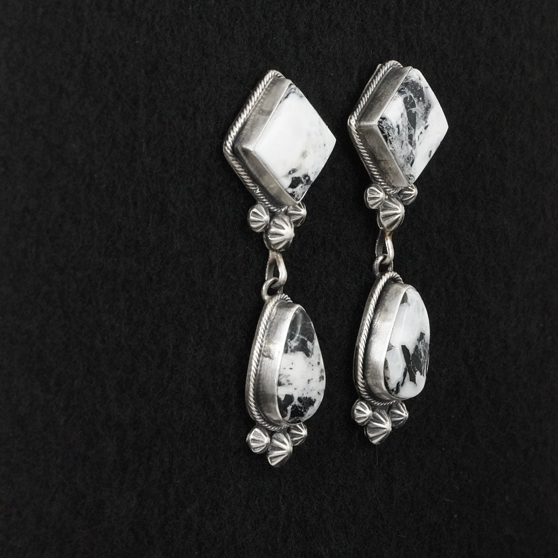 Paul Livingston White Buffalo & Sterling Silver Necklace Set