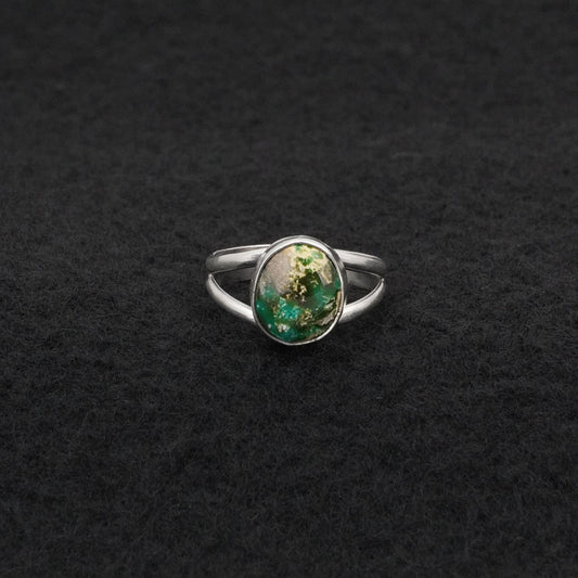 Rosemary Saunders Turquoise & Sterling Silver Ring Size 5.5