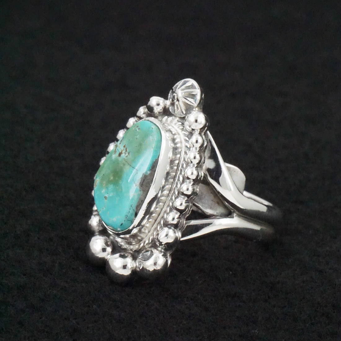 Randy Billy Turquoise & Sterling Silver Ring Size Adjustable