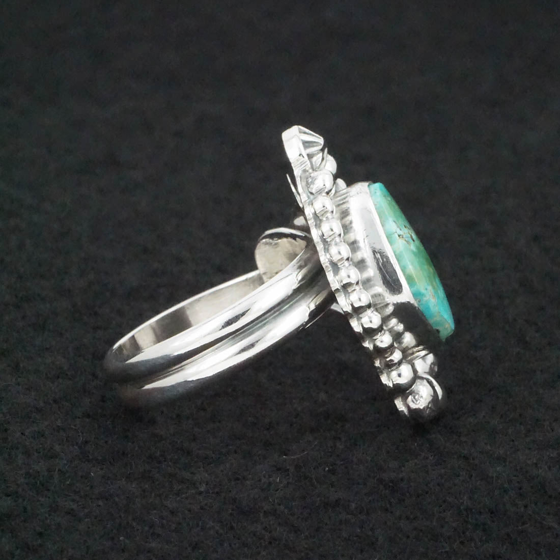 Randy Billy Turquoise & Sterling Silver Ring Size Adjustable