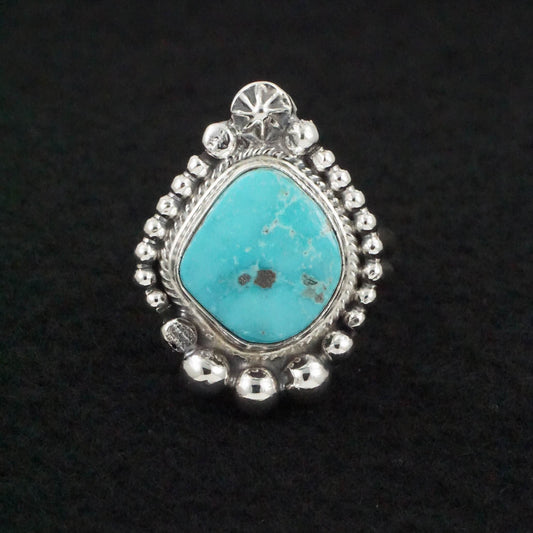 Randy Billy Turquoise & Sterling Silver Ring Size Adjustable