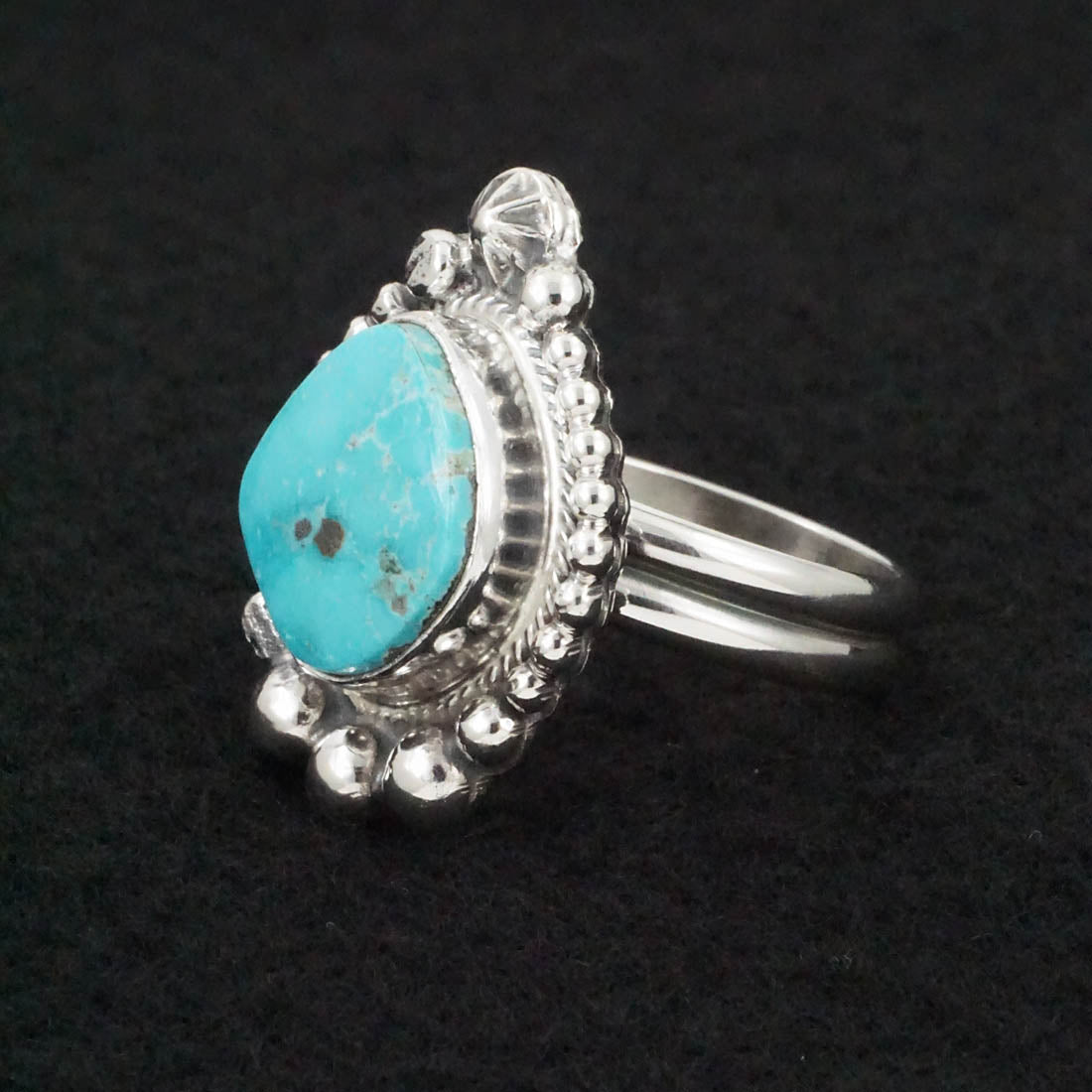 Randy Billy Turquoise & Sterling Silver Ring Size Adjustable