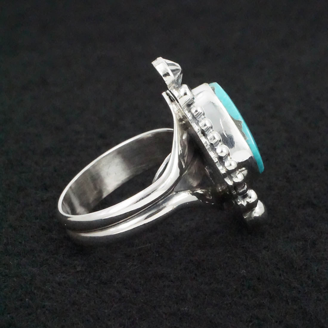 Randy Billy Turquoise & Sterling Silver Ring Size Adjustable