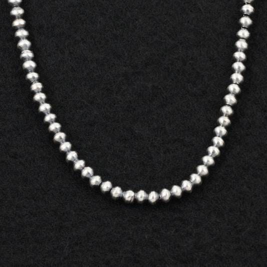 Dorinda Mariano Sterling Silver Navajo Pearl Necklace 14"