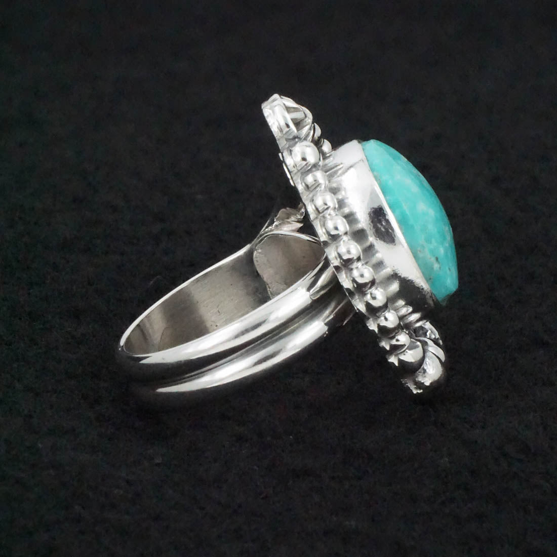 Randy Billy Turquoise & Sterling Silver Ring Size Adjustable