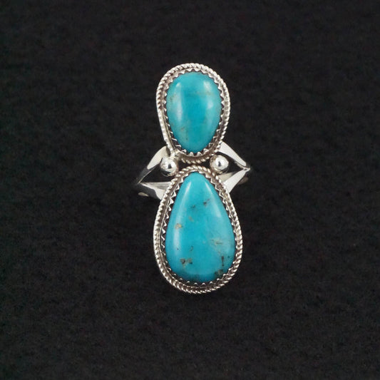 Ernest Hawthorne Turquoise & Sterling Silver Ring Size 7.5