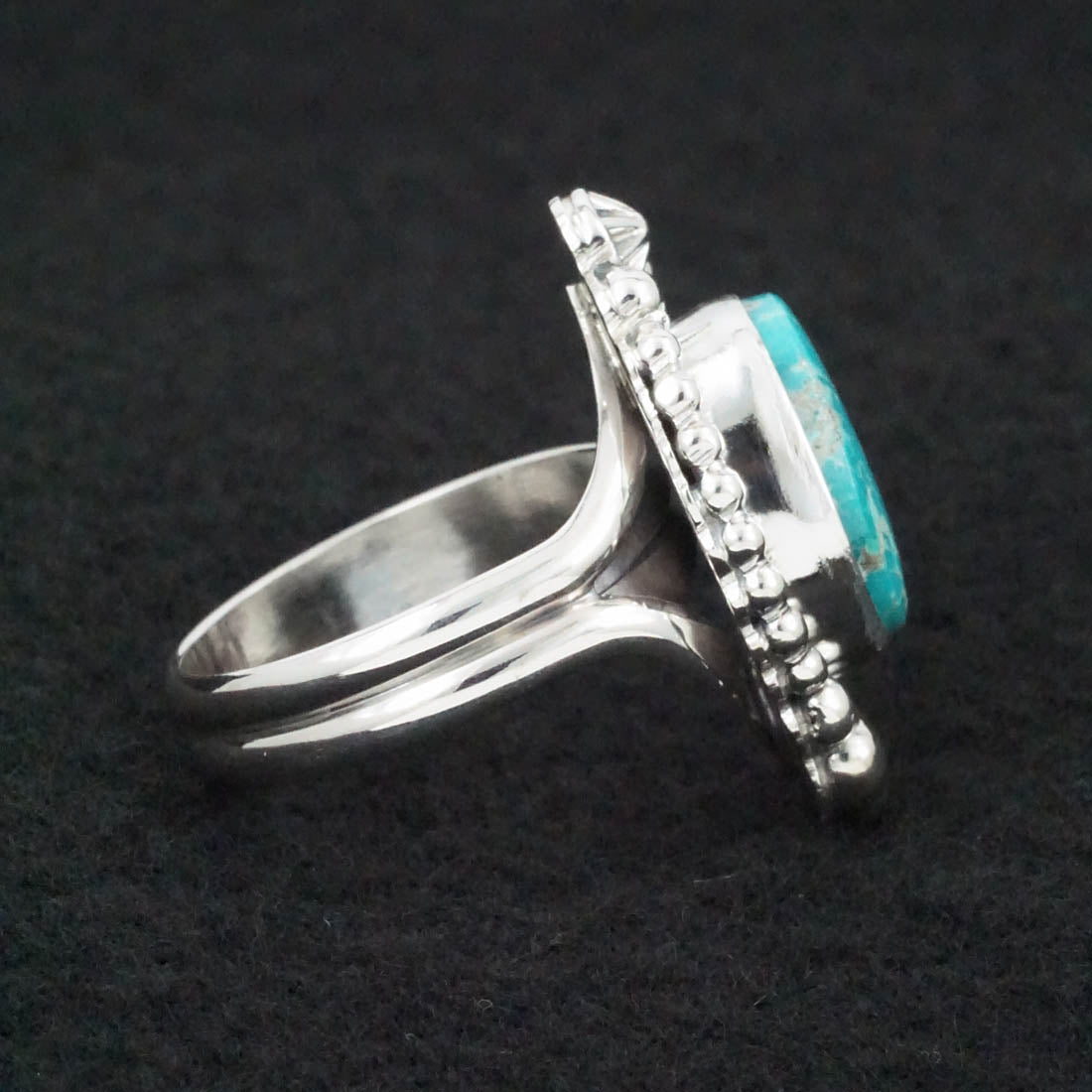 Randy Billy Turquoise & Sterling Silver Ring Size Adjustable