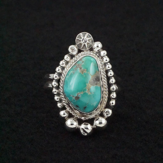 Randy Billy Turquoise & Sterling Silver Ring Size Adjustable