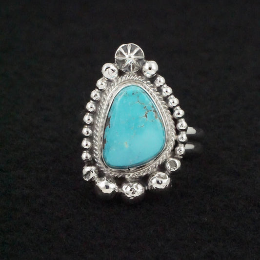 Randy Billy Turquoise & Sterling Silver Ring Size Adjustable