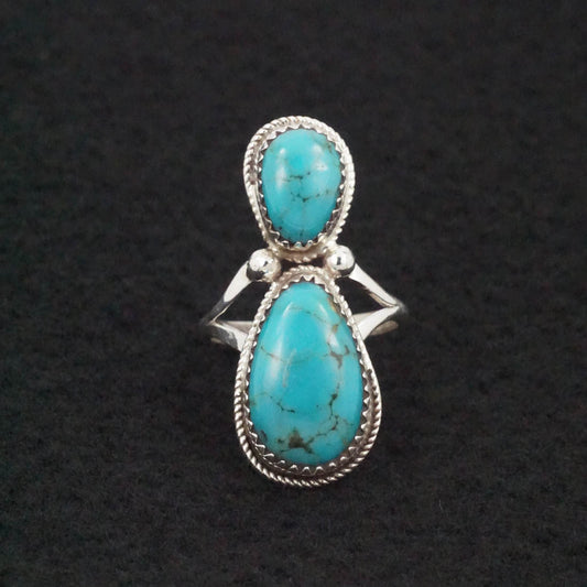Ernest Hawthorne Turquoise & Sterling Silver Ring Size 7.25