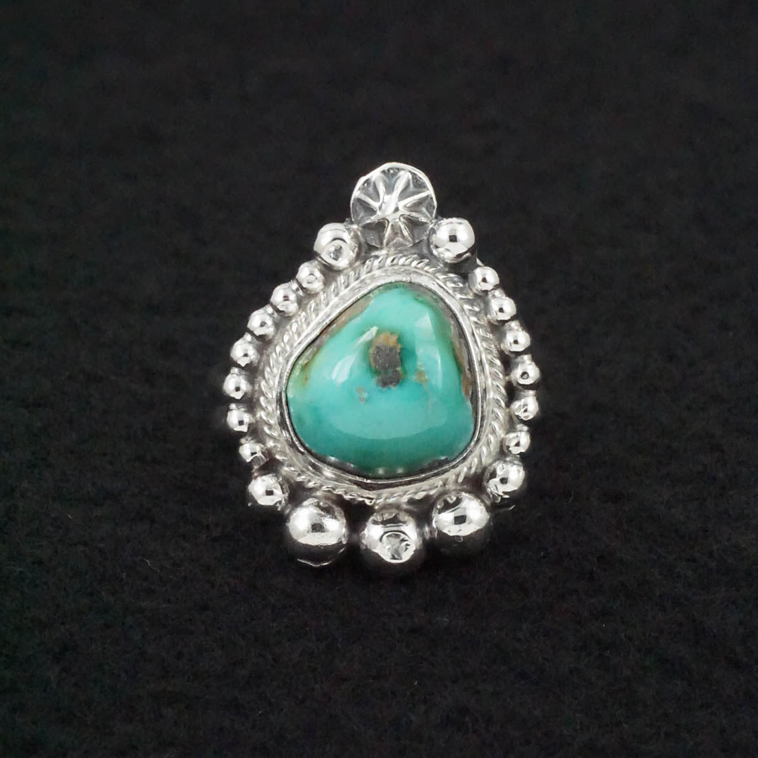 Randy Billy Turquoise & Sterling Silver Ring Size Adjustable