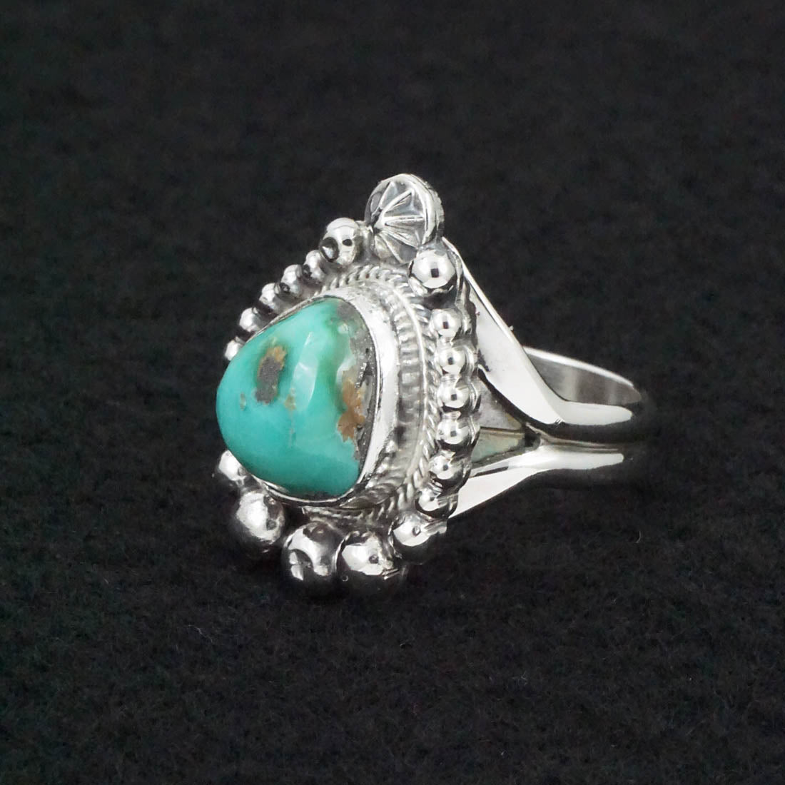 Randy Billy Turquoise & Sterling Silver Ring Size Adjustable