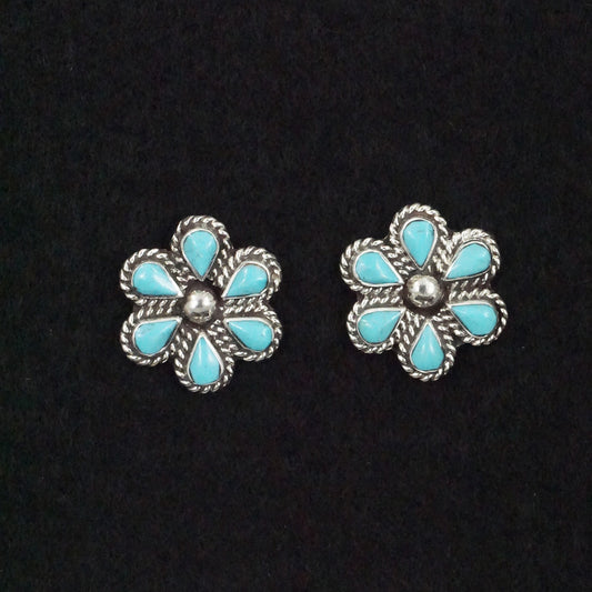 Carol Lateyice Turquoise & Sterling Silver Earrings