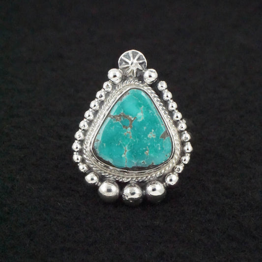 Randy Billy Turquoise & Sterling Silver Ring Size Adjustable