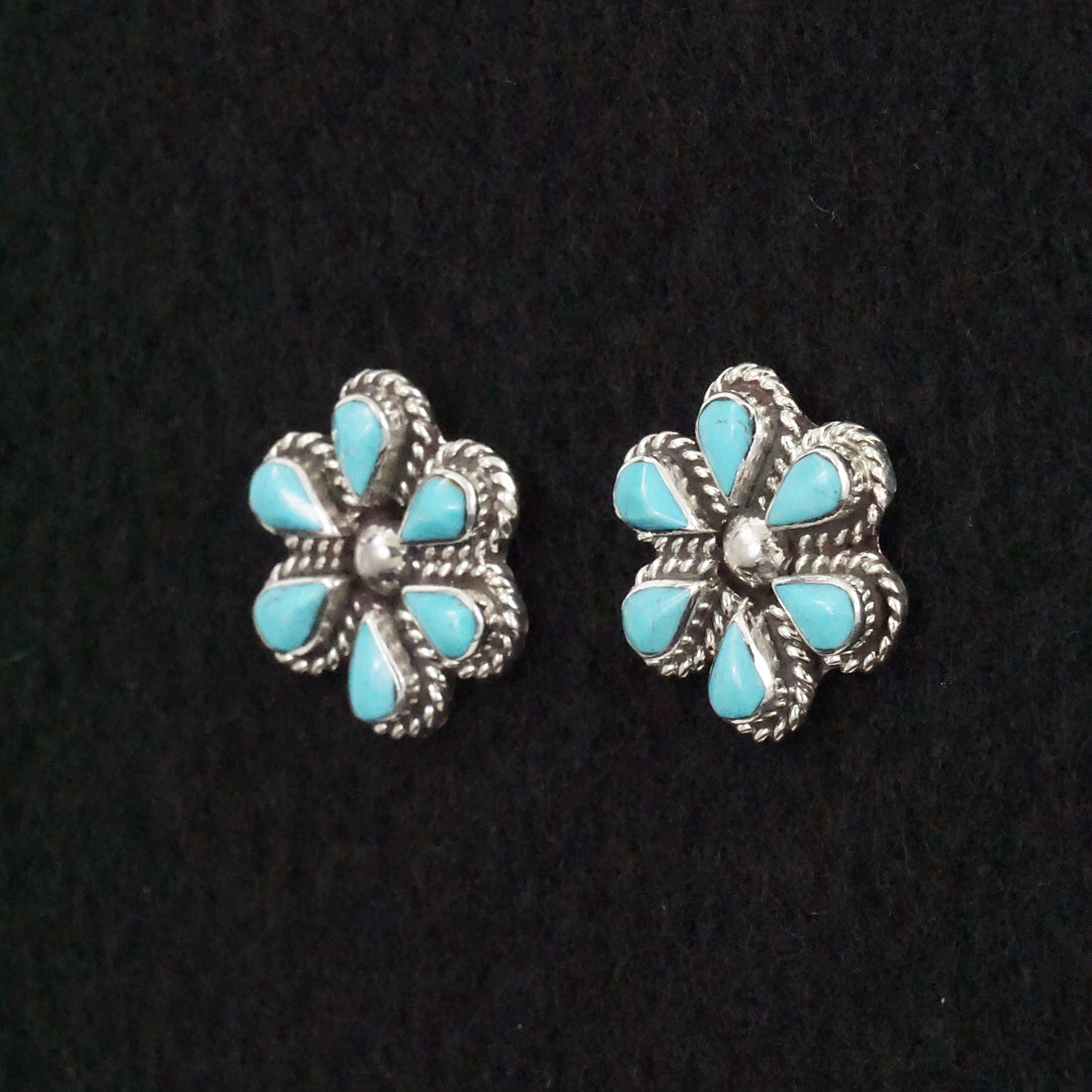 Carol Lateyice Turquoise & Sterling Silver Earrings