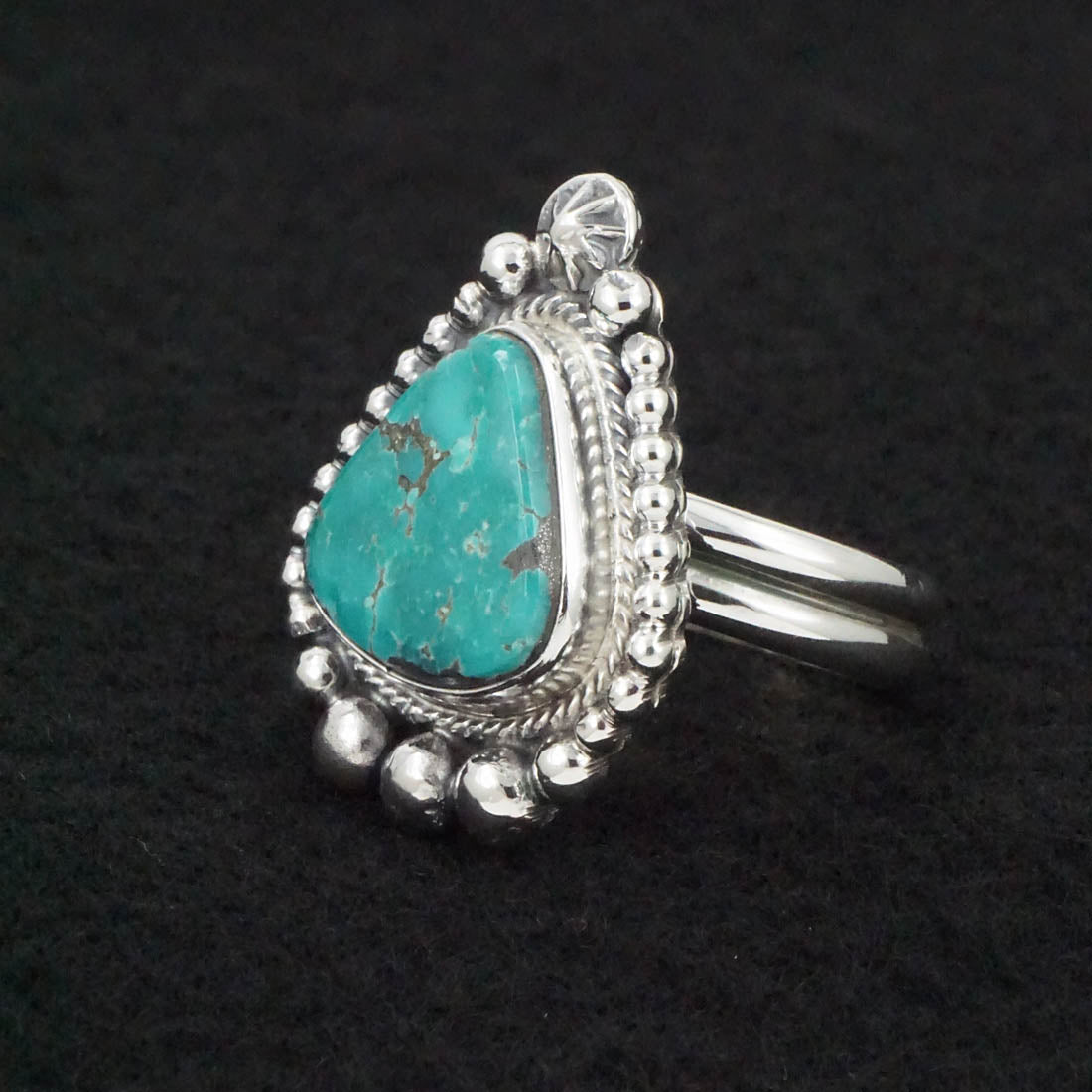 Randy Billy Turquoise & Sterling Silver Ring Size Adjustable