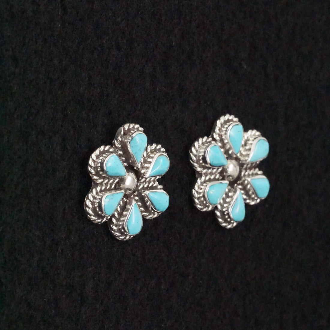 Carol Lateyice Turquoise & Sterling Silver Earrings