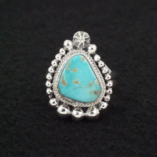 Randy Billy Turquoise & Sterling Silver Ring Size Adjustable