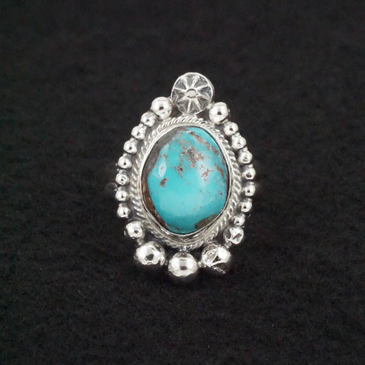 Randy Billy Turquoise & Sterling Silver Ring Size Adjustable