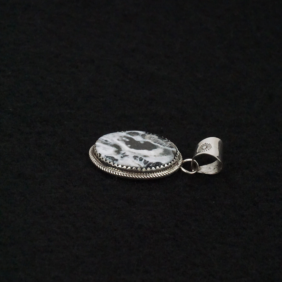 Ernest Hawthorne White Buffalo & Sterling Silver Pendant