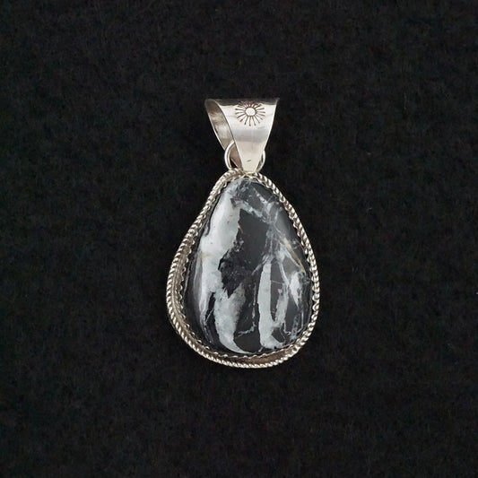 Ernest Hawthorne White Buffalo & Sterling Silver Pendant