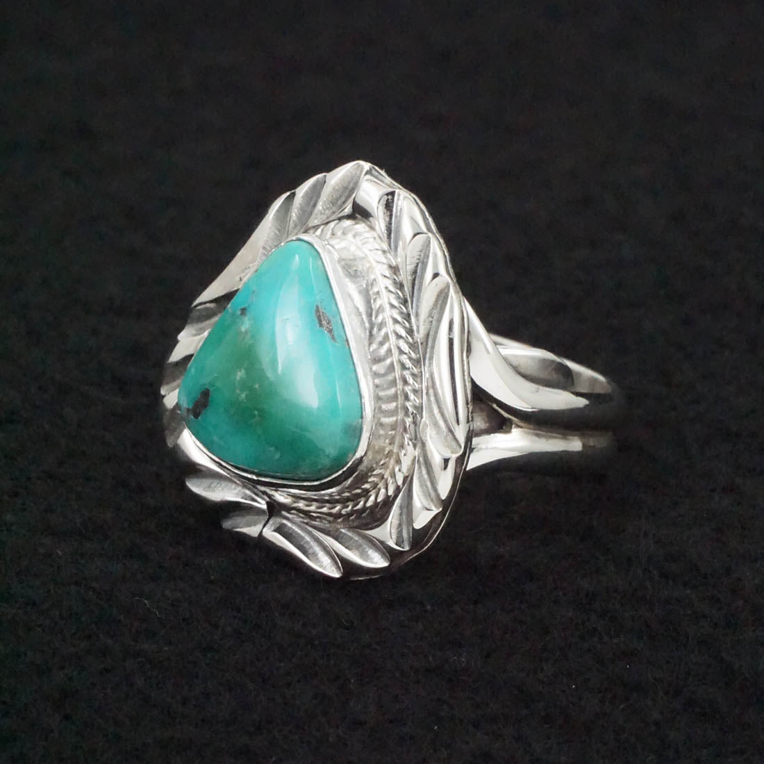 Randy Billy Turquoise & Sterling Silver Ring Size Adjustable