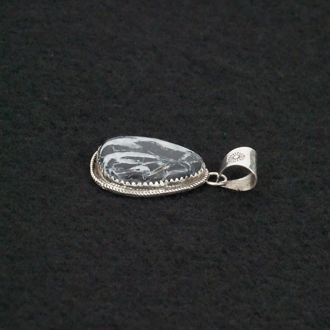 Ernest Hawthorne White Buffalo & Sterling Silver Pendant