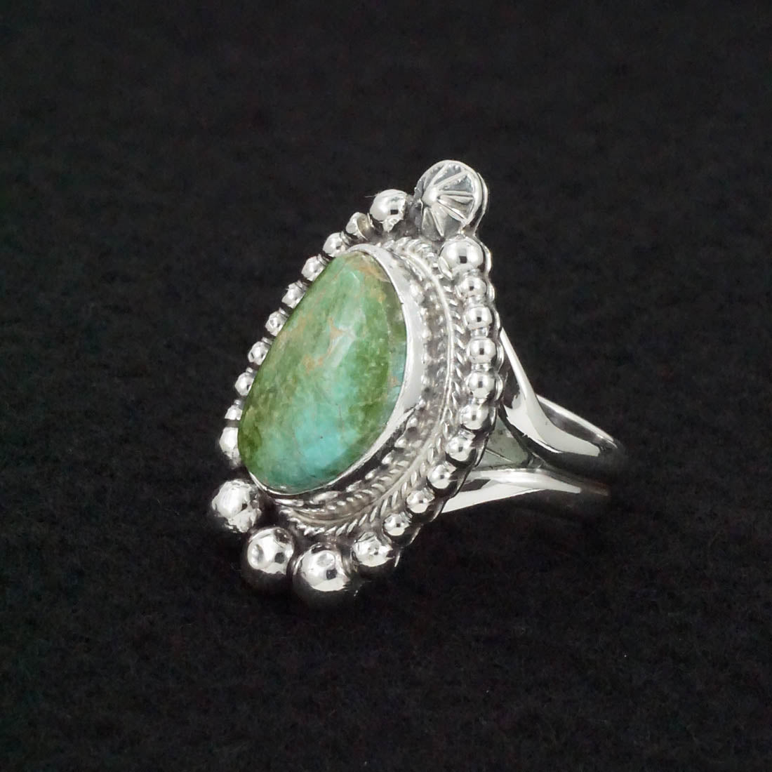 Randy Billy Turquoise & Sterling Silver Ring Size Adjustable