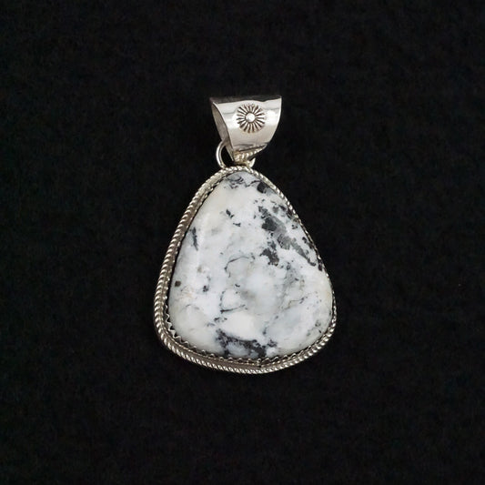 Ernest Hawthorne White Buffalo & Sterling Silver Pendant