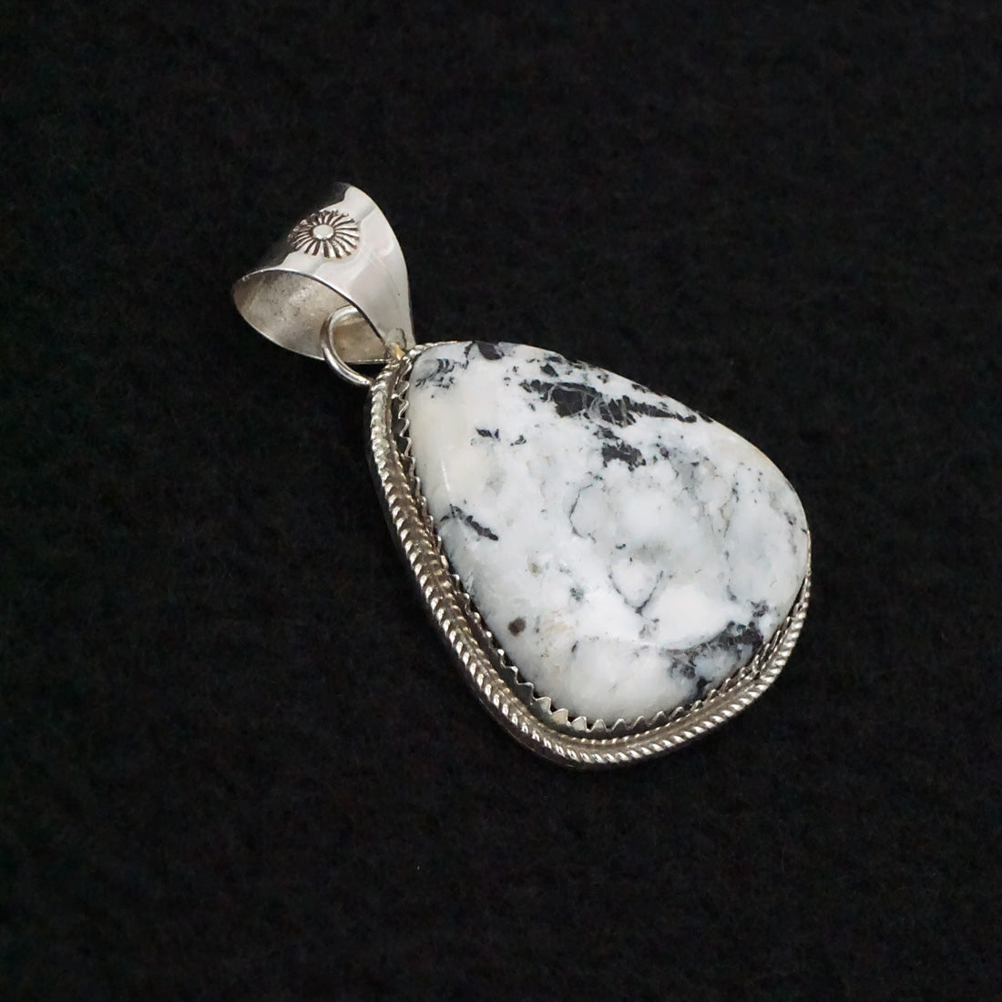 Ernest Hawthorne White Buffalo & Sterling Silver Pendant