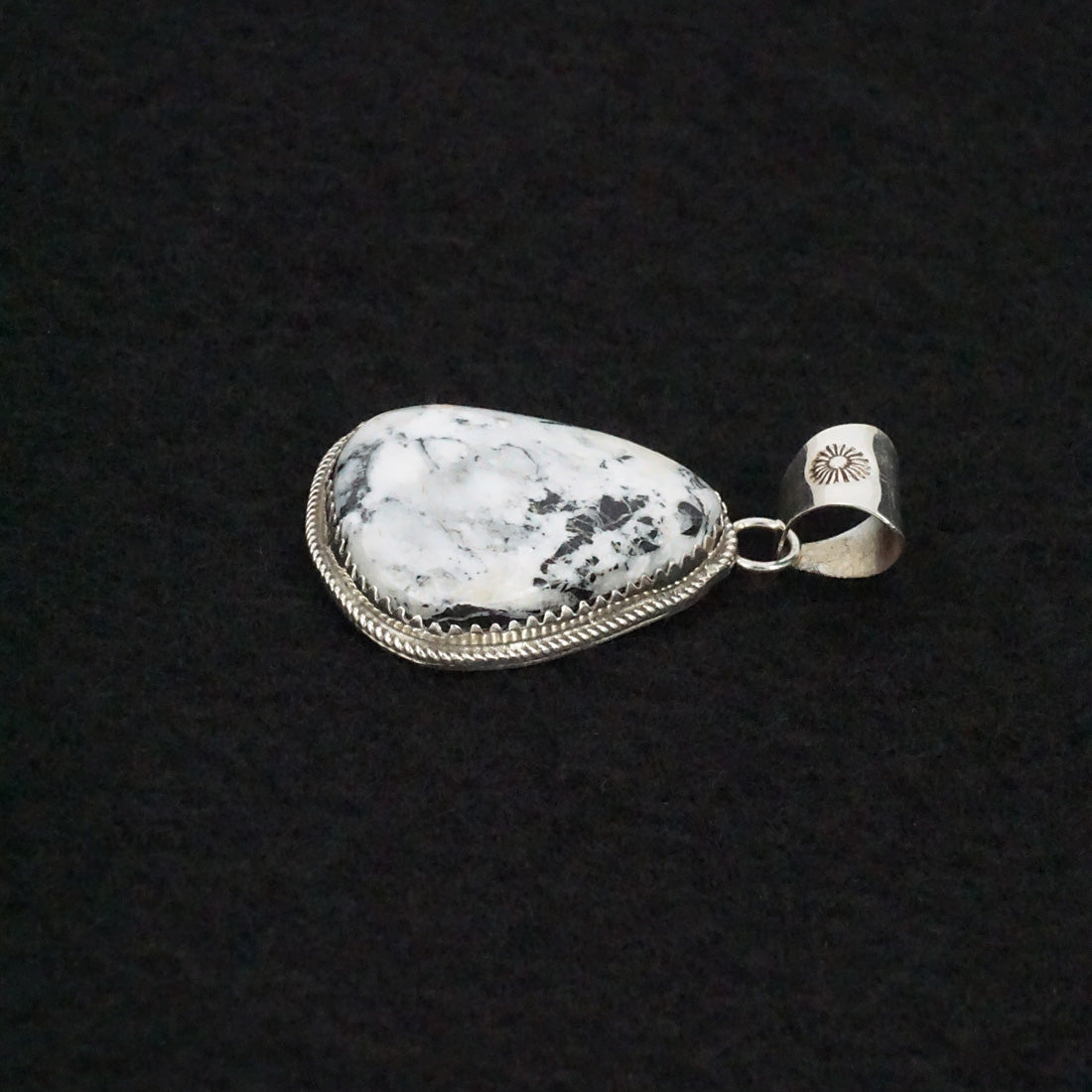 Ernest Hawthorne White Buffalo & Sterling Silver Pendant