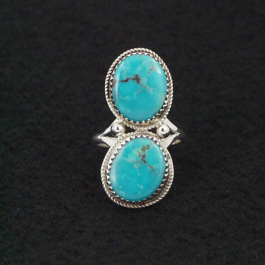 Ernest Hawthorne Turquoise & Sterling Silver Ring Size 7