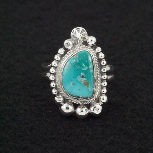 Randy Billy Turquoise & Sterling Silver Ring Size Adjustable