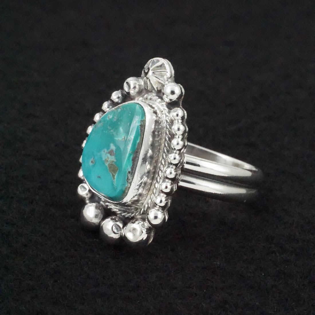 Randy Billy Turquoise & Sterling Silver Ring Size Adjustable