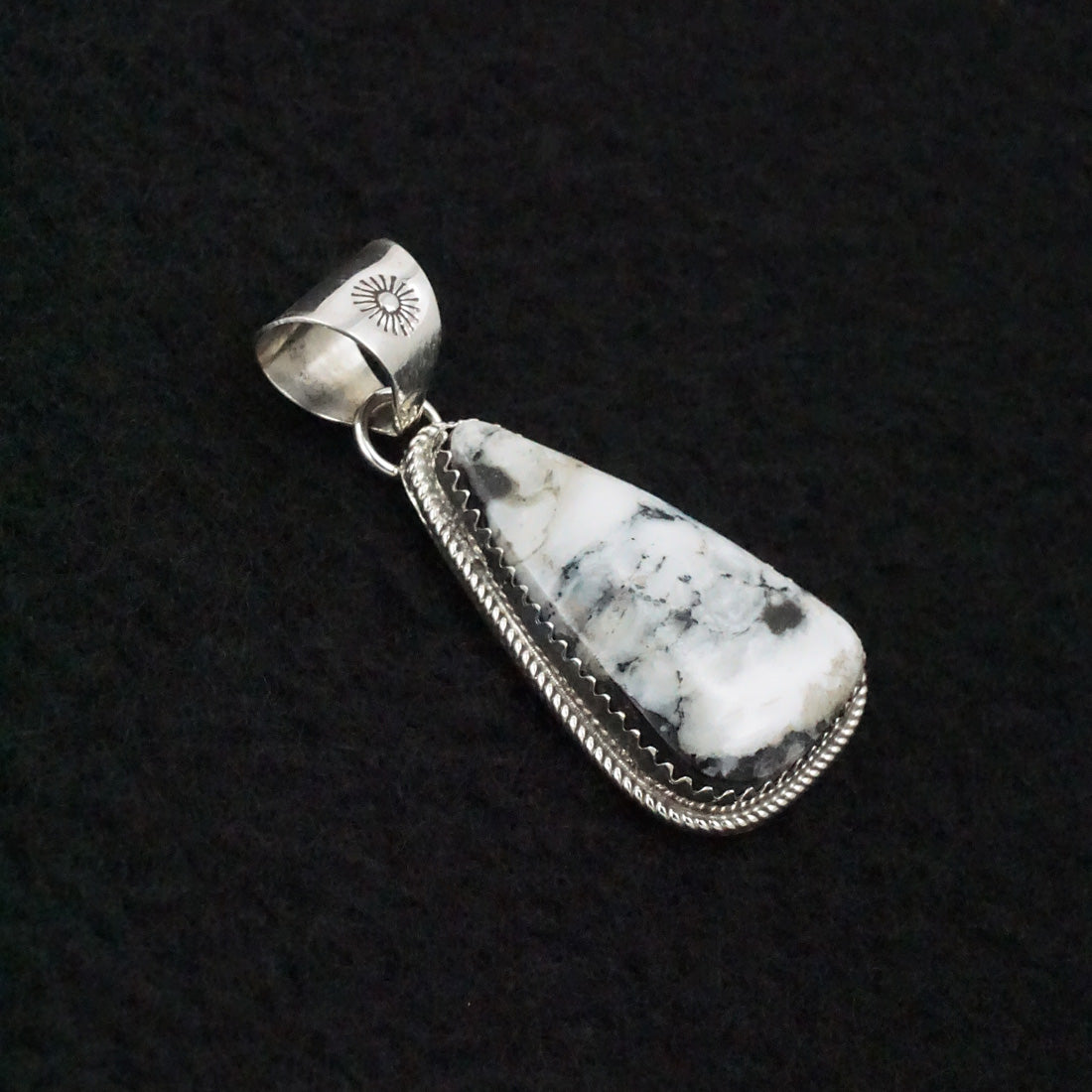 Ernest Hawthorne White Buffalo & Sterling Silver Pendant