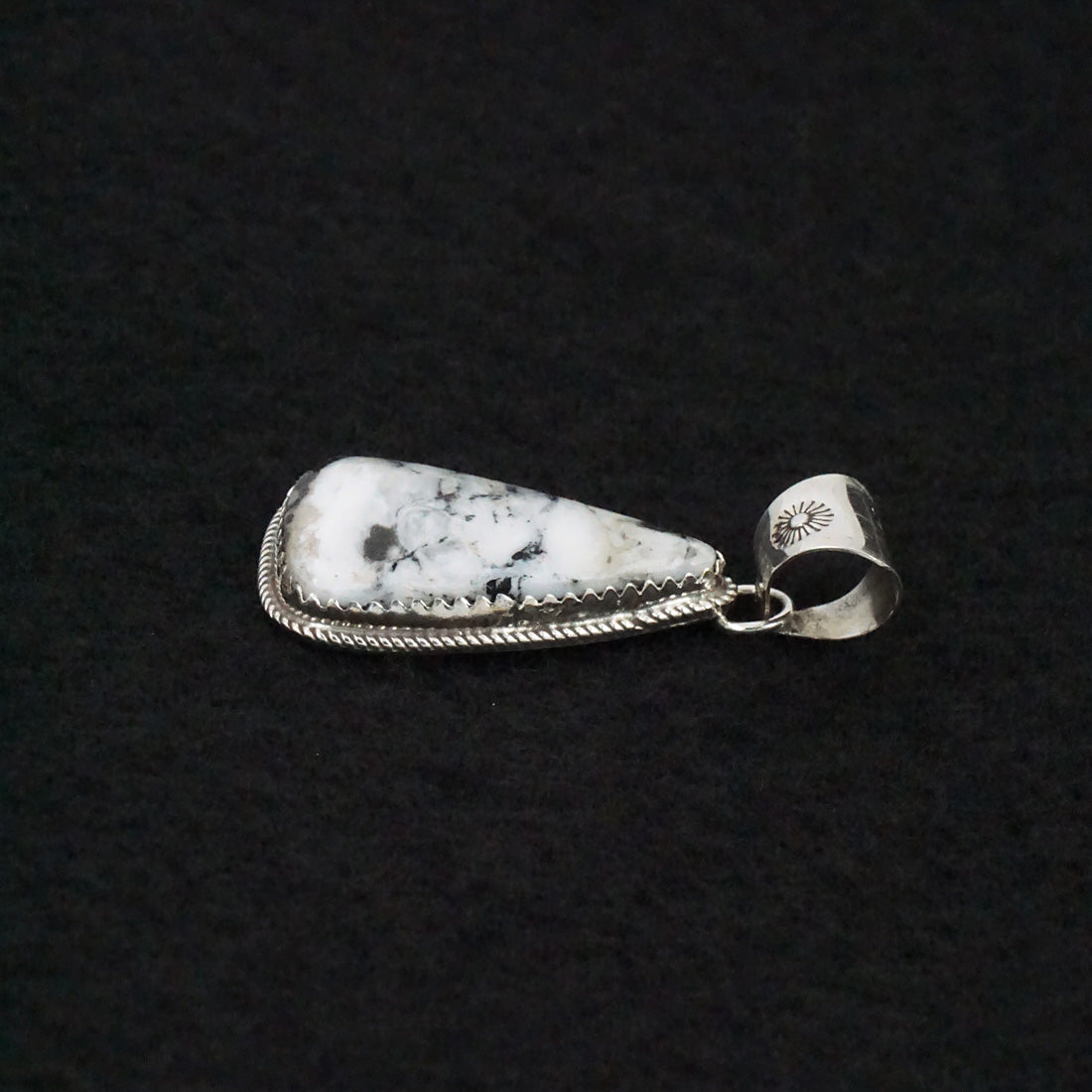 Ernest Hawthorne White Buffalo & Sterling Silver Pendant