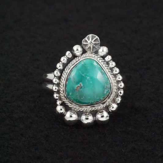 Randy Billy Turquoise & Sterling Silver Ring Size Adjustable