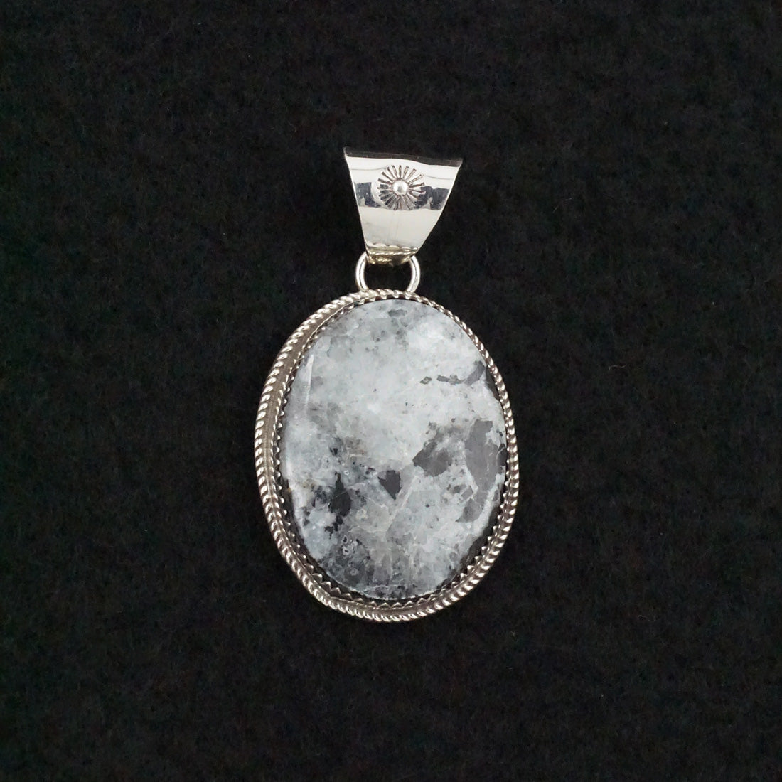 Ernest Hawthorne White Buffalo & Sterling Silver Pendant