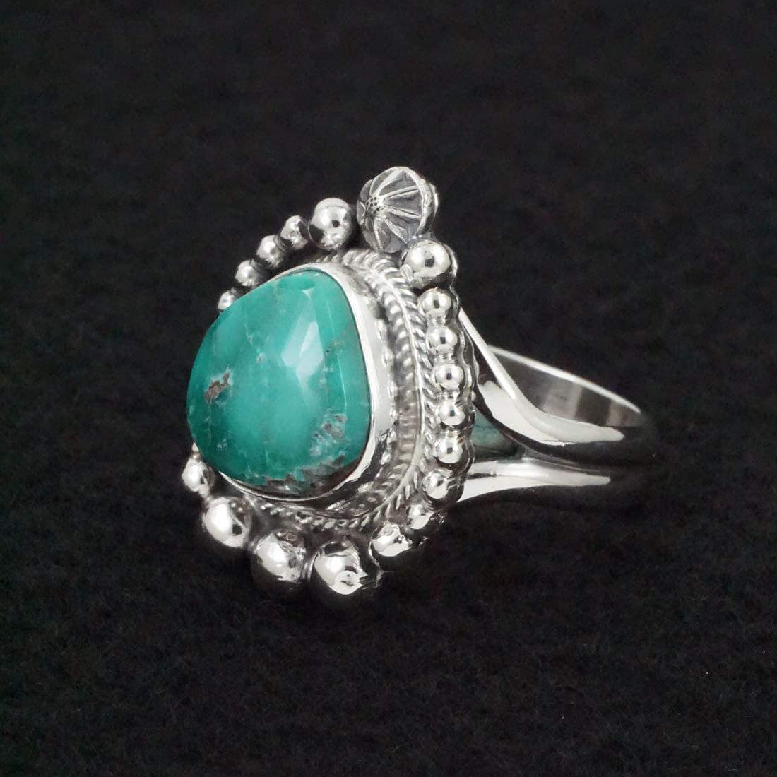 Randy Billy Turquoise & Sterling Silver Ring Size Adjustable