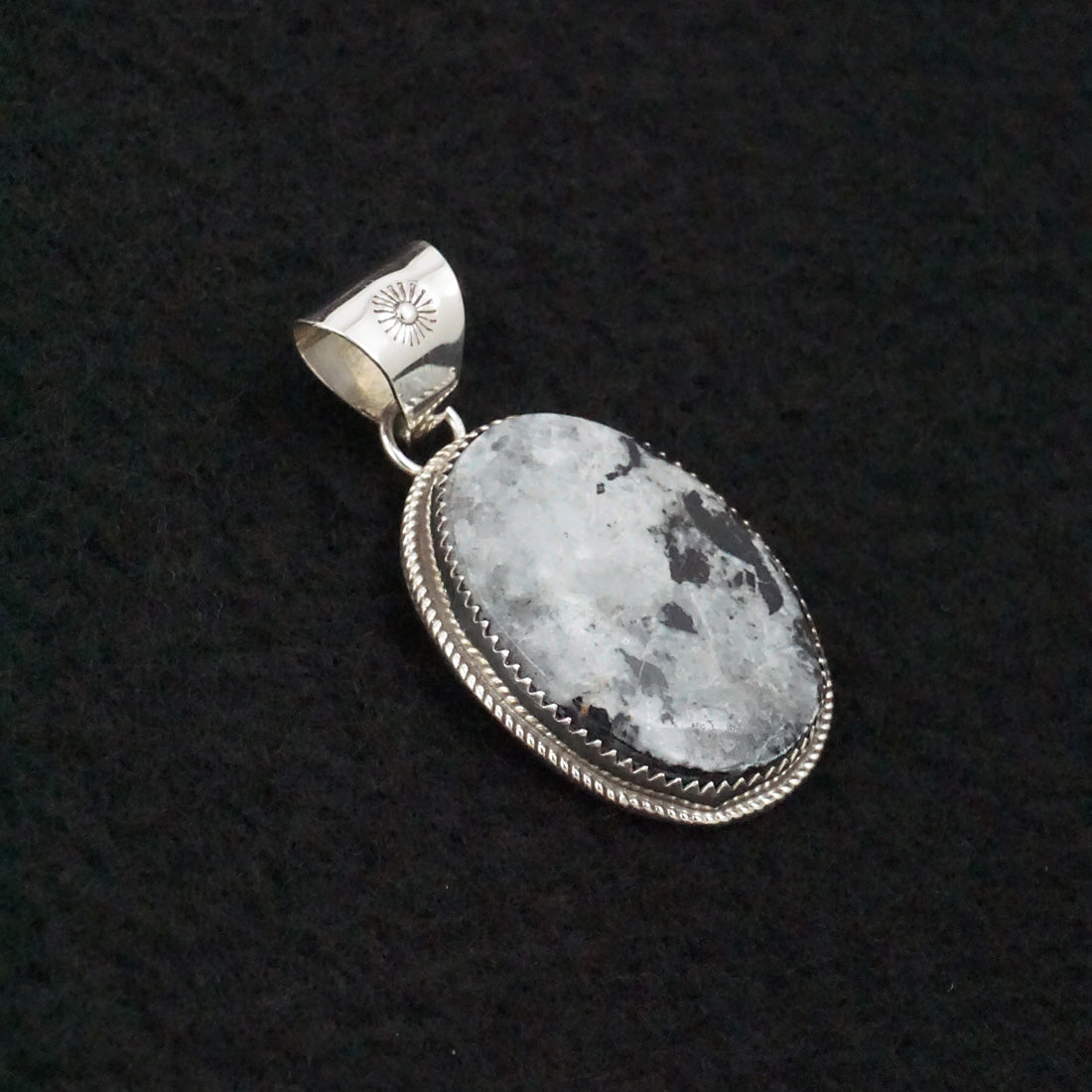 Ernest Hawthorne White Buffalo & Sterling Silver Pendant